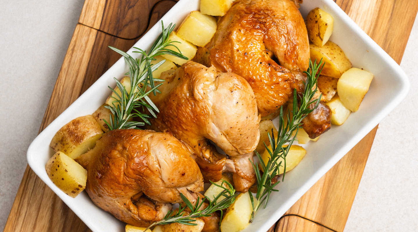 Pollo Horneado con papas